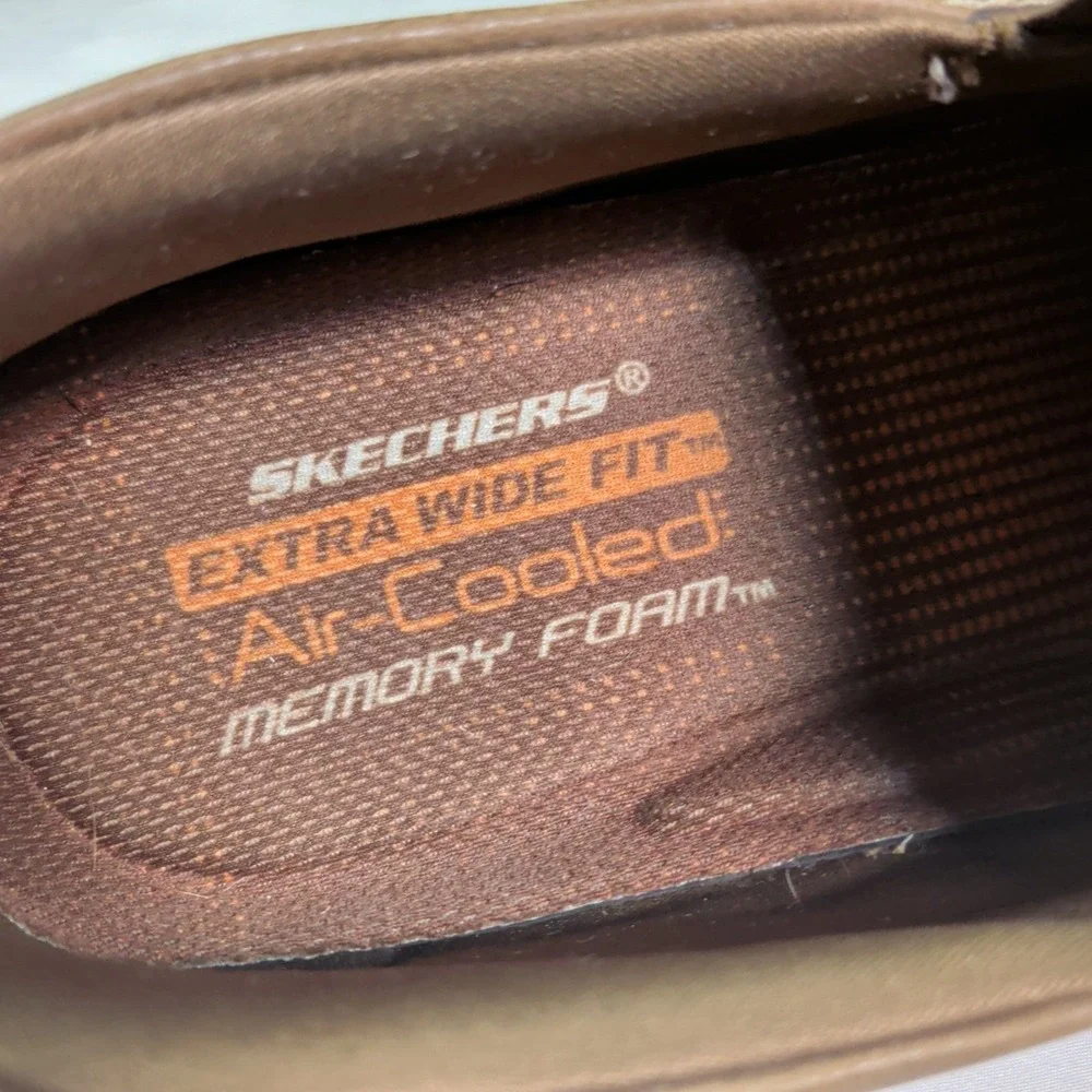 Skechers Relaxed Fit Harper Forde Shoes Mens Size 9 Loafers Brown Slip On